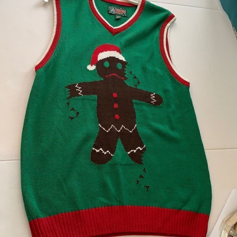 Men’s Ugly Christmas Sweater Medium Vest PRICE is FIRM